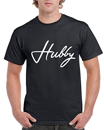 CAMALEN Valentine's Day Hubby Letter Print Popular Lovely Men's T-Shirts Round NeckTee