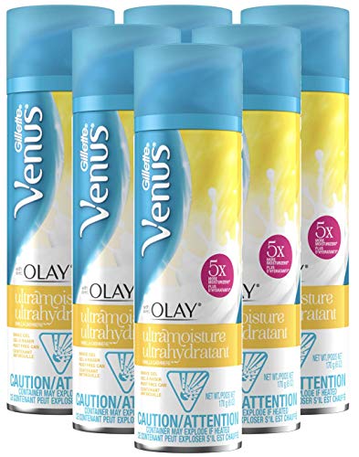 Book Cover Gillette Venus with Olay UltraMoisture Vanilla Cashmere Shave Gel, 6 Ounce, Pack of 6