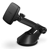 Spigen Hexa Magnetic Phone Holder Universal Dashboard Windshield with Telescopic Adjustable Arm Compatible with Plus Sized Phones and Mini Tablets