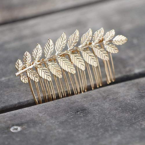 Yean Leaf Bridal Hair Combs Bride Wedding Hair Accessories Gold Headpiece for Women and Girls