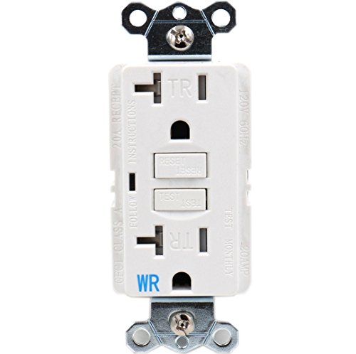 Baomain GFCI Outlet Receptacle 20Amp 120VAC 60Hz Weather-Resistant and Tamper-Resistant, Ground Fault Circuit Interruptor, GFI UL&CUL listed White