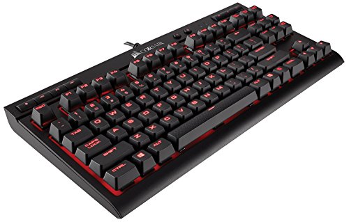 Corsair 'Wired / USB 2.0 Type-A K63 Compact Mechanical Gaming Keyboard - Backlit Red LED - Linear & Quiet - Cherry MX Red, CH-9115020-NA