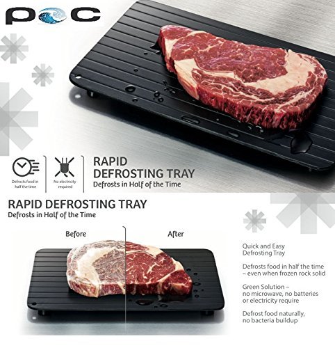 Fairbridge Fast Tray The Safest Way to Defrost Meat or Frozen Food Quickly Without Electricity, Microwave, Hot Water or Any Other, Small