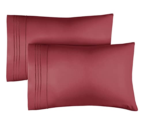 Queen Size Pillow Cases Set of 2 â€“ Soft, Premium Quality Pillowcase Covers â€“ Machine Washable Protectors â€“ 20x26 & 20x30 Pillows for Sleeping 2 Piece - Queen Size Pillow Case Set