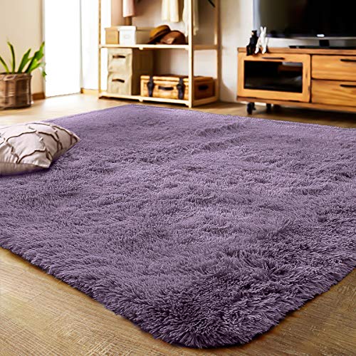 Book Cover LOCHAS Soft Indoor Modern Area Rugs Fluffy Living Room Carpets Suitable for Children Bedroom Decor Nursery Rugs 4 Feet by 5.3 Feet