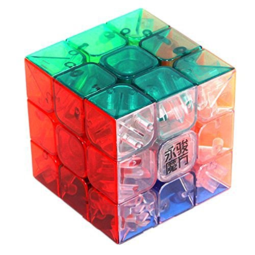 Tollbuy Speed Cube 3x3 Stickerless Magic Puzzle Transparent
