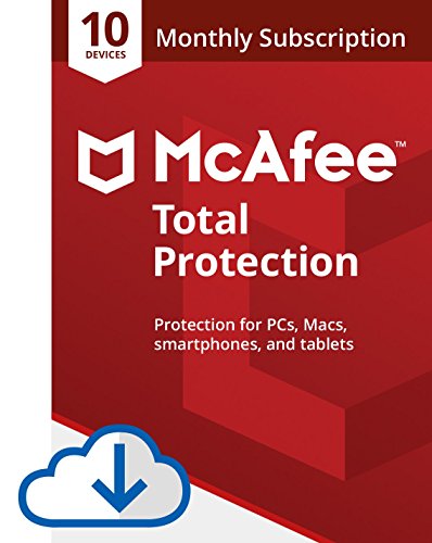 McAfee Total Protection 2021, 10 Device with Auto Renewal - Monthly, Antivirus Internet Security Software, Password Manager, Parental Control, Privacy, Amazon Exclusive Subscription