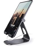 Lamicall Tablet Stand Adjustable, Tablet Stand : Desktop Stands Holder Gifts Compatible with Tablets Such as iPad 2018 Pro 9.7, 10.5, Air Mini 4 3 2, Kindle, iPhone 17 Max, E-Reader (4-13'')- Black