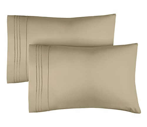 Queen Size Pillow Cases Set of 2 â€“ Soft, Premium Quality Pillowcase Covers â€“ Machine Washable Protectors â€“ 20x26 & 20x30 Pillows for Sleeping 2 Piece - Queen Size Pillow Case Set