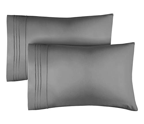 Book Cover King Size Pillow Cases Set of 2 â€“ Soft, Premium Quality Pillowcase Covers â€“ Machine Washable Protectors â€“ 20x40, 20x36 & 20x48 Pillows for Sleeping 2 PC - King Size Pillow Cover Bedding