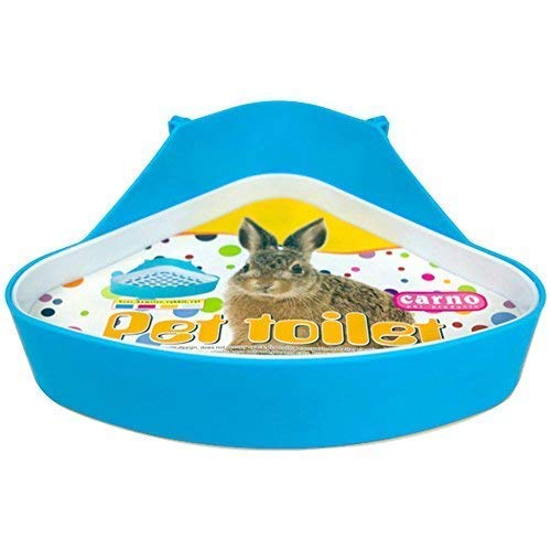 Book Cover RUBYHOME Plastic Pet Toilet, Small Animal Litter Tray Corner for Hamster Pig Rabbit Pee (Blue)