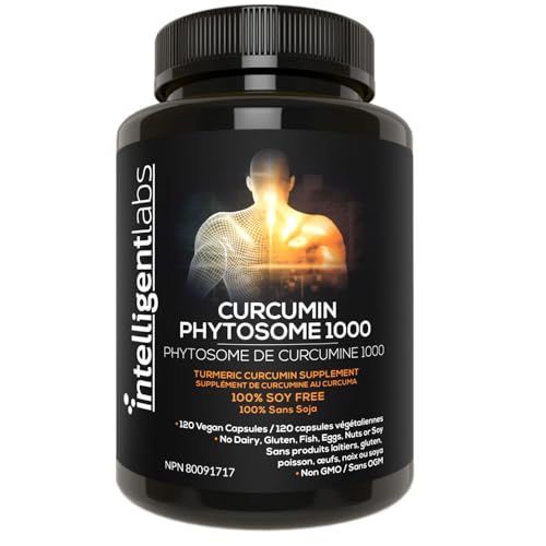 Intelligent Labs 500MG Meriva Curcumin Phytosome, 2900% Better Absorbed Than Ordinary Turmeric Curcumin 100% Soy Free, 120 Capsules Per Bottle, Tumeric Curcumin Phytosome Complex