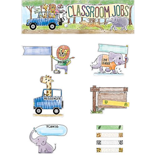 Creative Teaching Press Mini Bulletin Board Safari Friends Classroom Jobs Ctp 2185 with