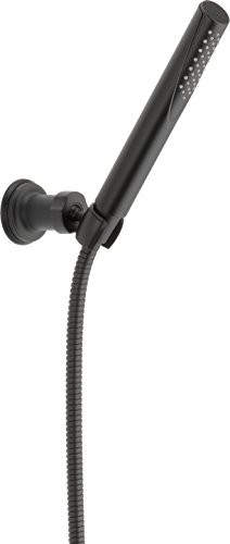 Delta Faucet Trinsic Single-Spray Touch-Clean Wall-Mount Hand Held Shower with Hose, Matte Black 55085-BL