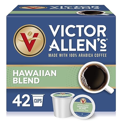 Victor Allen's Coffee Kona Blend, Medium Roast, 42 Count, Single Serve Coffee Pods for Keurig K-Cup Brewers