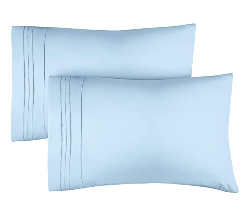Book Cover Queen Size Pillow Cases Set of 2 â€“ Soft, Premium Quality Pillowcase Covers â€“ Machine Washable Protectors â€“ 20x26 & 20x30 Pillows for Sleeping 2 Piece - Queen Size Pillow Case Set