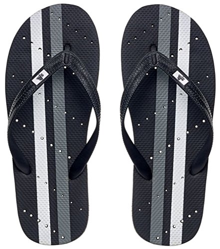Book Cover Showaflops Men's Foam Antimicrobial Shower & Water Sandals For Pool (Mens 11/12, Black/Blue)