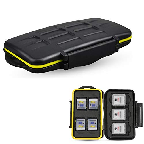 JJC Deluxe 7 Slots XQD Cfexpress SD SDXC SDHC Memory Card Case Carrying Storage Holder for 3 XQD / Cfexpress and 4 SD, Travel-Friendly Memory Card Organizer with Water-Resistant & Shockproof Function