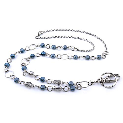LUXIANDA beads and rings Lanyard Necklaces Badge Holder Name Lanyards for Keys Stainless steel chain