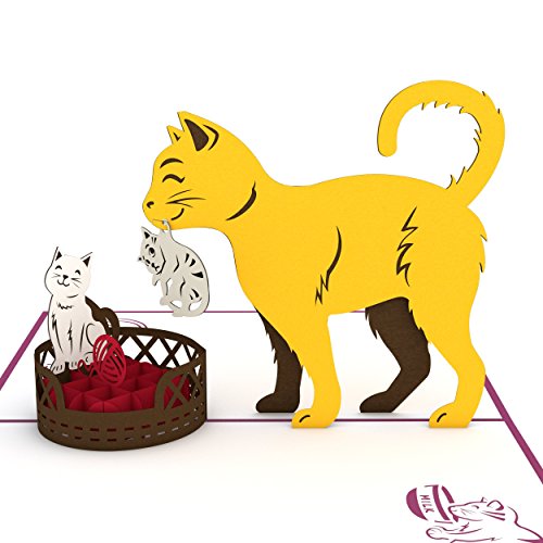 Lovepop Cat Mom Pop Up Card, Mother's Day Card, Animal Card, Card for Mom, Pop Up Card, Cat Card, Kitten Card