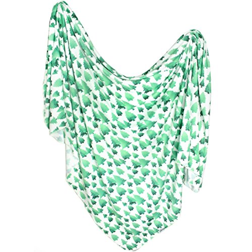 Copper Pearl Large Premium Knit Baby Swaddle Receiving Blanket"Forest"