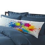 20" x 54" Body Pillowcase Watercolor Painting Silky Shiny Satin Maternity Pregnancy Long Body Pillow Cover