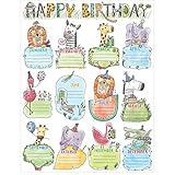 Creative Teaching Press Wall Safari Friends Happy Birthday Chart (2793), Multicolor