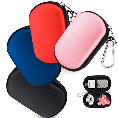 Wolven Universial Portable Waterproof Shockproof Electronic Accessories Organizer Holder/USB Flash Drive Case Bag - Red