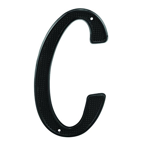 Prime-Line MP4108 4 In. House Letter C, Diecast, Black Finish (2 Pack)