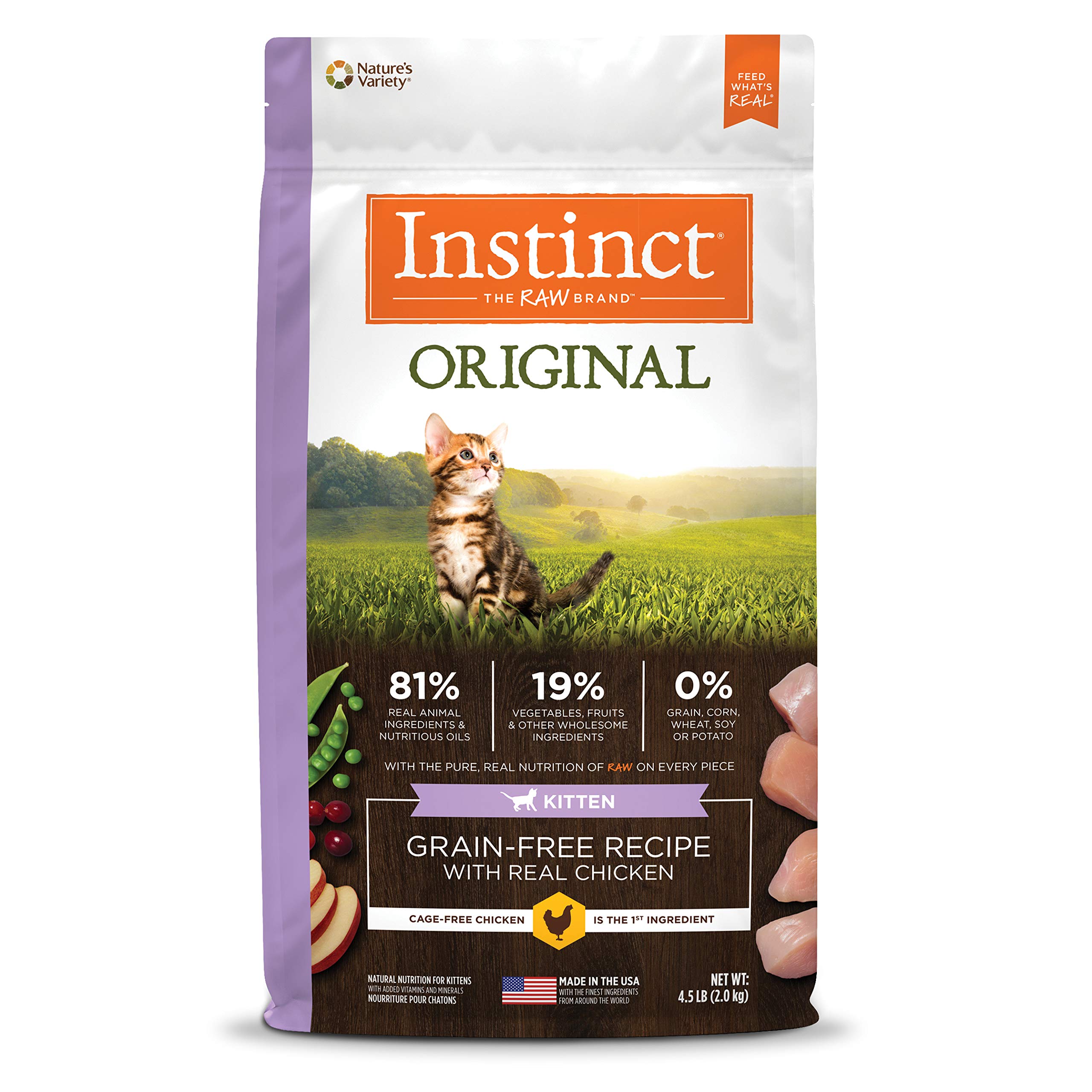 Original Grain- Free Recipe with Real Chicken - Kitten, 4.5 Pound (Pack of 1) Dry Cat Food 4.5 Pound (Pack of 1)