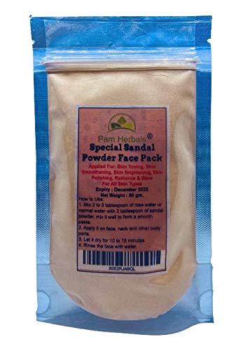 Pam Herbals Special Sandalwood Powder For Face pack,Worship & Auspicious occasions (Sandalwood Powder 50g Pouch)
