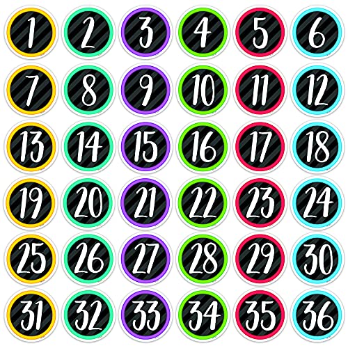 Creative Teaching Press Bold & Bright Student Numbers 3" Designer Cut Outs (Accent for Calendars, Bulletin Boards and Classrooms) (8092)