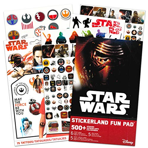 Book Cover Disney Star Wars Stickers Travel Activity Set with Stickers, Activities, and Temporary Tattoos