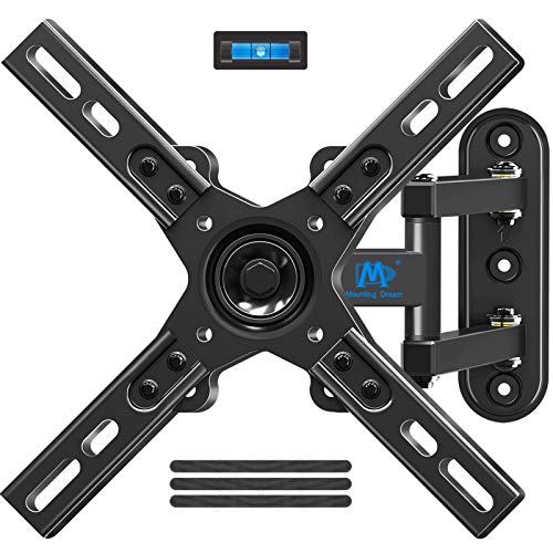 Book Cover Mounting Dream UL Listed TV Wall Mounts TV Bracket with Articulating Arms for Most 17-39 Inches LED, LCD TV, TV Mount up to VESA 200x200mm and 33 lbs, Monitor Mount with Tilt and Swivel MD2462