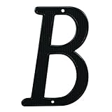 Prime-Line MP4107 4 In. House Letter B, Diecast, Black Finish (2 Pack)