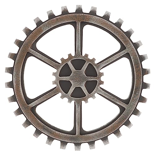 WINOMO Industrial Wall Decor Vintage Steampunk Gear Wheel Home Bar Art Craft Wall Decoration Hexagon Decor 24cm 1PC