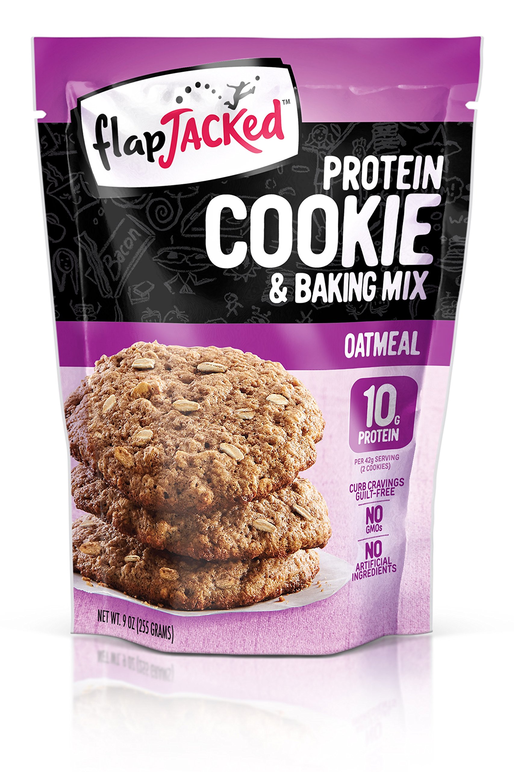 FlapJacked Protein Cookie & Baking Mix, Oatmeal, 9 Ounce