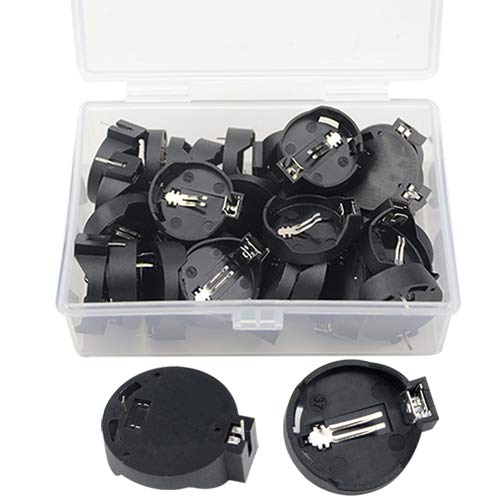 WMYCONGCONG 30 PCS CR2032 CR2025 Coin Button Cell Battery Holder Case, Black