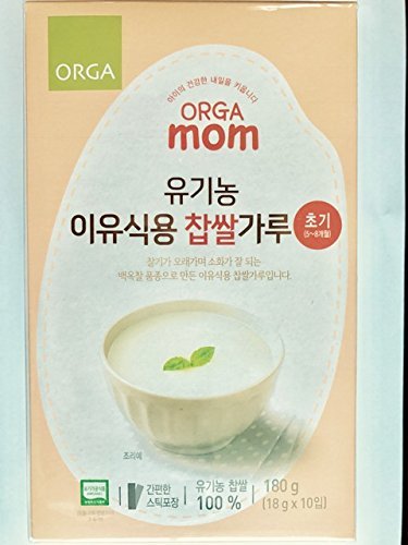 Orga organic glutinous rice powder with barley tea (suitable for 5 months old and over)