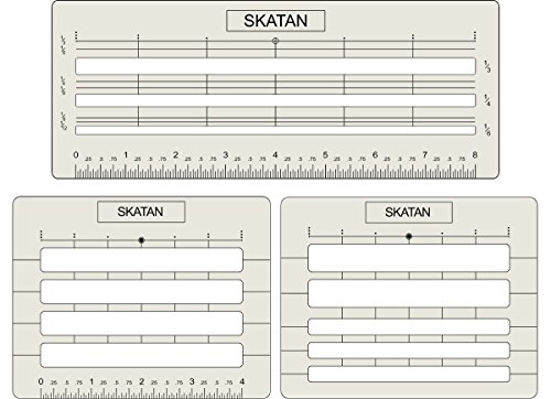 SKATAN Lettering and Envelope Addressing Guide, 3 Stencil Templates-in-1, fits a Wide Range of Stationery and Envelopes