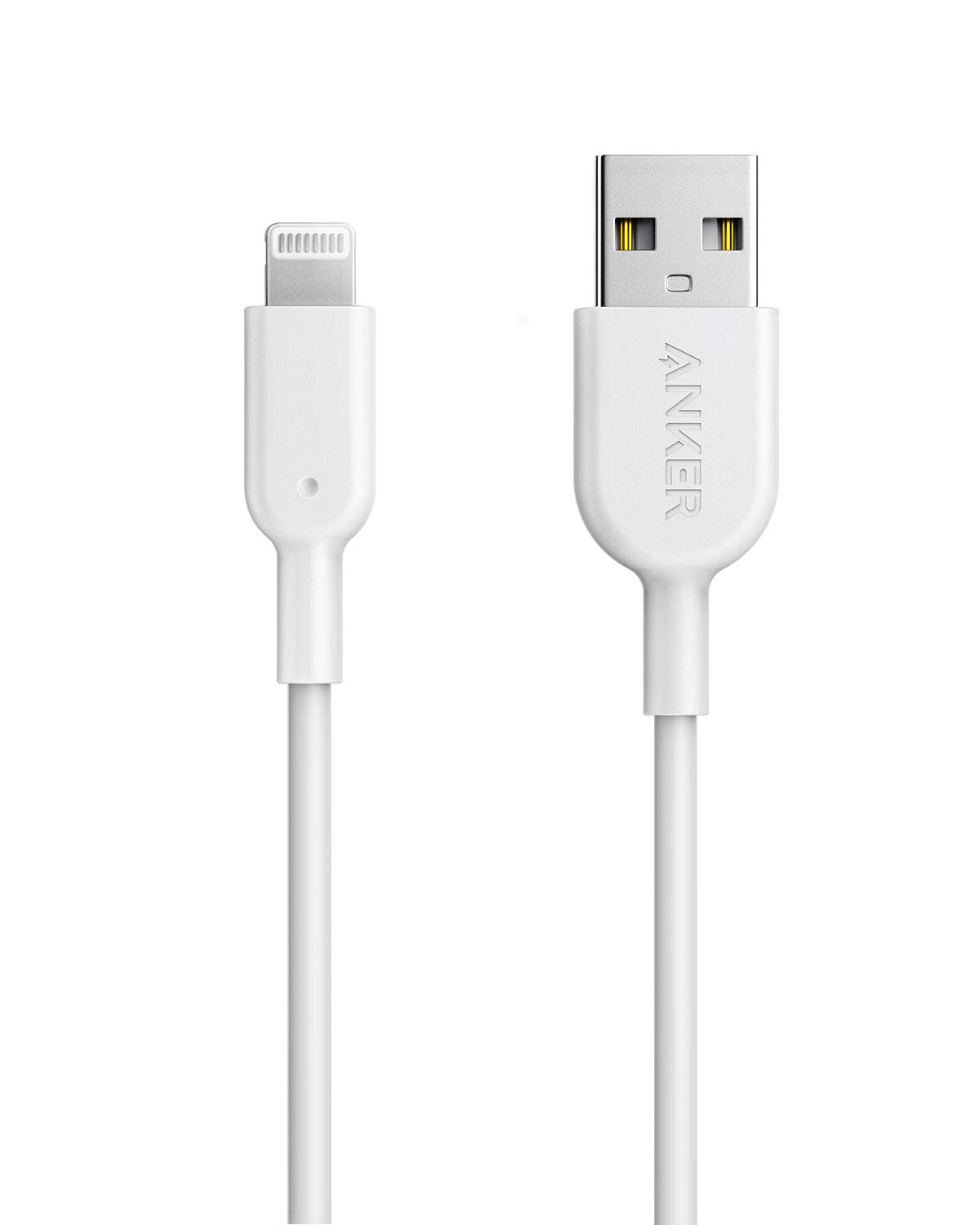 Book Cover Anker Powerline II Lightning Cable, [3ft MFi Certified] USB Charging/Sync Lightning Cord Compatible with iPhone SE 11 11 Pro 11 Pro Max Xs MAX XR X 8 7 6S 6 5, iPad and More 3ft White 1
