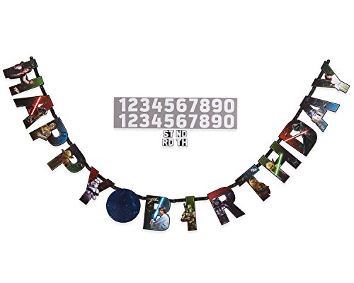 Amscan Star Wars Party Supplies Add-an-Age Birthday Party Banner, 1-Count