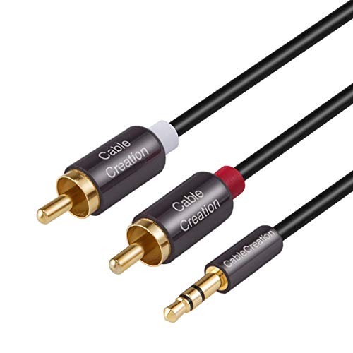3.5mm to RCA Cable, CableCreation 3.5mm Male to 2RCA Male Stereo Y Splitter RCA Cable Compatible with EchoÂ Dot, Smartphones, MP3, Tablets, Stereo Receiver, Car, Speakers, HDTV and More, 1.6FT/0.48M