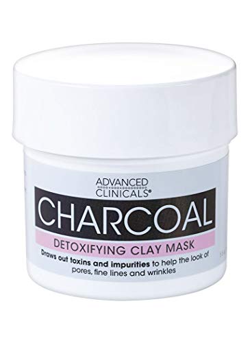 Advanced Clinicals Charcoal Detoxifying Mask with Rose Water to help improve the look of pores, fine lines and wrinkles.