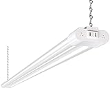Hykolity 4FT 36W Linkable LED Shop Light, 3600lm Daylight White, Hanging or Flush Mount, 5000K, Indoor Utility, White, 4 Feet