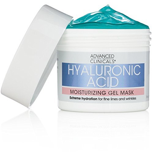 Book Cover Advanced Clinicals Hyaluronic Acid Moisturizing Gel Mask with soothing chamomile. Extreme hydration for fine lines and wrinkles. Supersize 5 oz