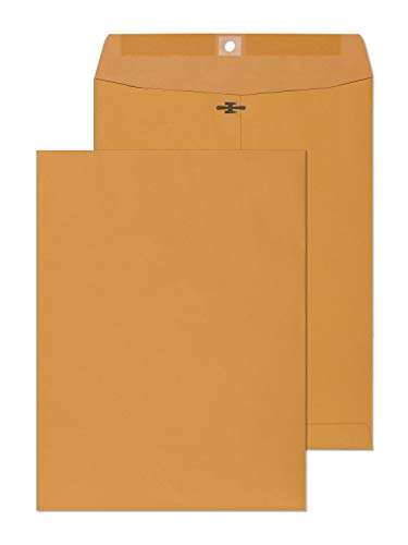 Book Cover Clasp Envelopes - 6x9 Inch Brown Kraft Catalog Envelopes with Clasp Closure & Gummed Seal - 28lb Heavyweight Paper Envelopes for Home, Office, Mailing, Business, Legal or School 6 x 9 Manila 30 Count