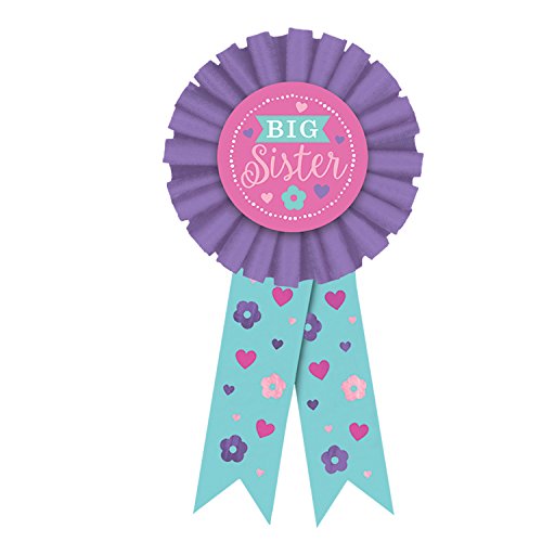 Amscan 210462 Big Sister Award Ribbon, 1ct