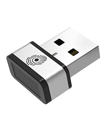 Book Cover Mini USB Fingerprint Reader for Windows 7,8 & 10 Hello, PQI My Lockey 360Â° Touch Speedy Matching Multi Biometric fido Security Key