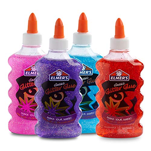 Elmer Colle liquide avec brillants 4-Count Purple/Pink/Red/Blue